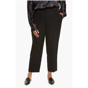 NWT Vince Soft High Waist Tailored Black Trousers Pants Plus Size Size 18